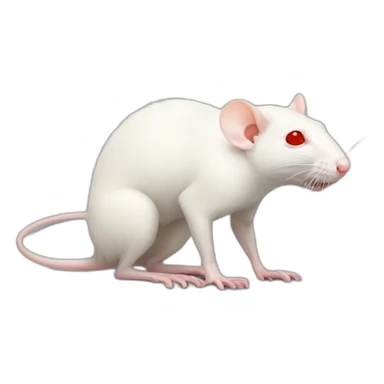 Albino Rat With Red Eyes Full Body sticker