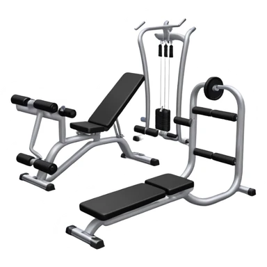 fitness gym with dumbbells and exercise machines sticker