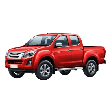red isuzu d-max pickup truck sticker