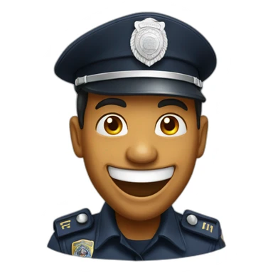 Laughing indian police sticker