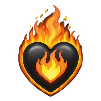 A black fire love hurt sticker