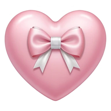 light pink heart with a bow sticker