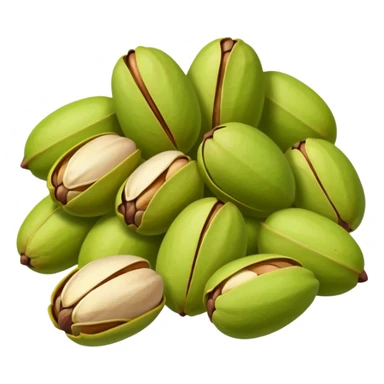 Heap of raw pistachio with shell, natural and organic, close-up view sticker