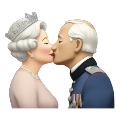 Pape François Kissing Elizabeth II sticker