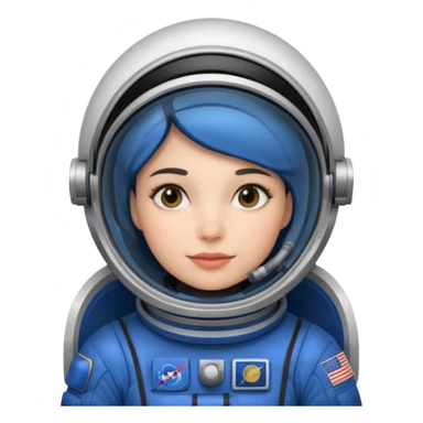 woman,  astronaut, blue and black design sticker