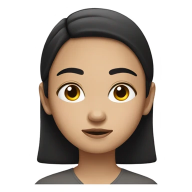 White teen girl with black hair meditating sticker