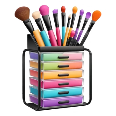 Makeup tools and products standing sticker