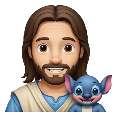 Jesus with stitch sticker