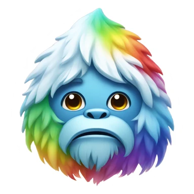 a yeti with a rainbow poop emoji sticker
