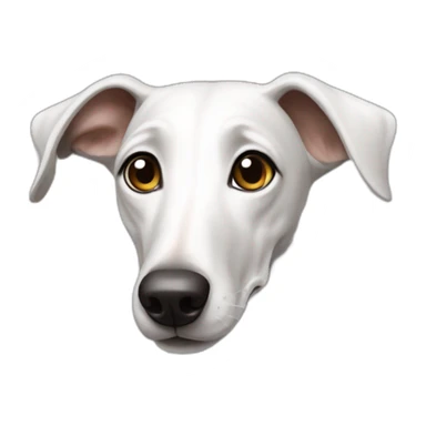 Dog galgo allí white sticker