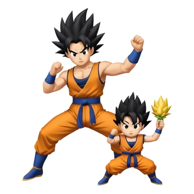 saiyan father and son kamehameha sticker