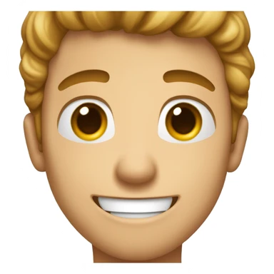 JEUNE HOMME NORAML QUI LEVE LA MAIN AVEC UN GRAND SOURIRE sticker