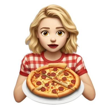 Emoji Chloe grace moretz eating pizza  sticker
