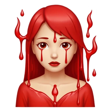 Woman dripping hot wax onto her own skin, controlled pain, ceremonial atmosphere sticker
