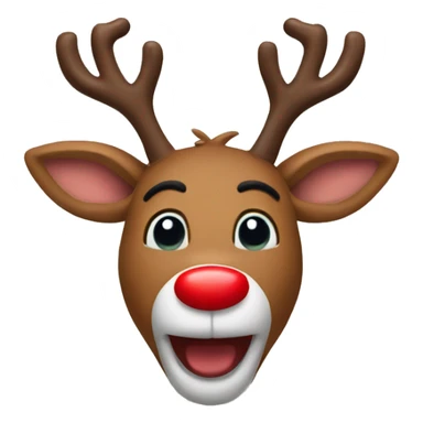 Rudolph, the red nose, reindeer sticker