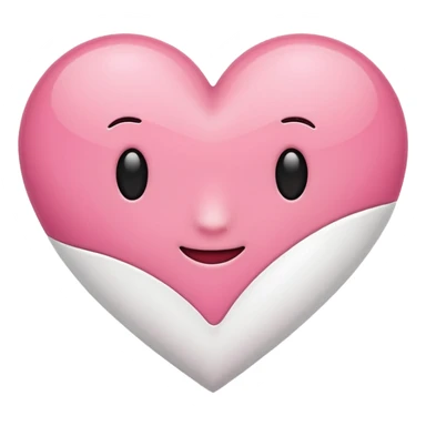 Coração metade rosa e metade branco emoji sticker