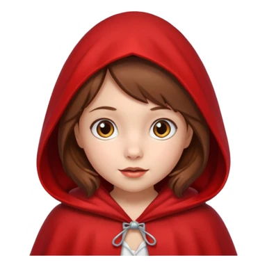 little red riding hood with brown hair 6 years old girl sticker