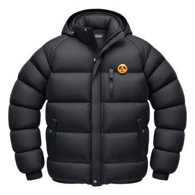 a black goretex puffer jacket sticker