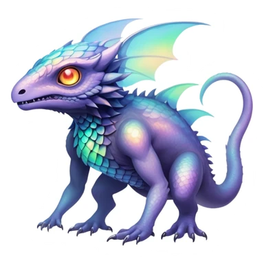 Apocalyptic dystopian foggy steamy iridescent aesthetic-scenery-Fakémon-creature sticker