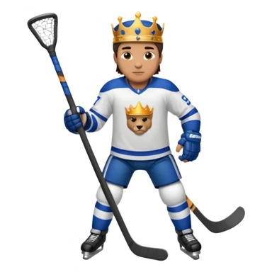 King Hockey player full body sticker