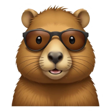 Capibara con lentes de sol oscuros sticker