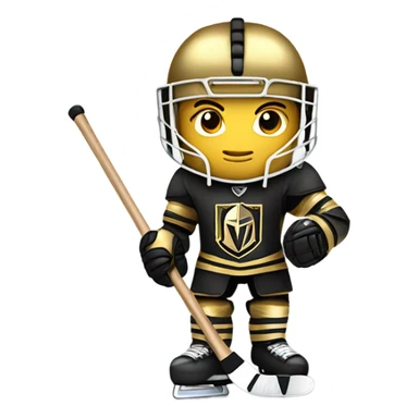 Golden knight hockey  sticker
