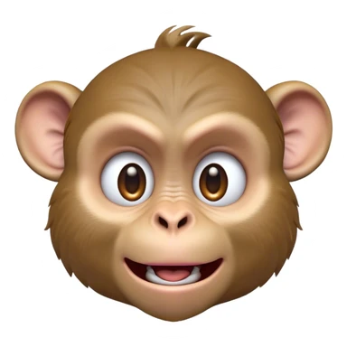 Cinematic Comical Macaque Portrait Emoji, Head tilted dramatically with an exaggeratedly shocked expression, featuring a dynamic, animated face with wide, comically expressive eyes full of humorous disbelief, Simplified yet hilariously expressive features, highly detailed, glowing with a slightly sassy glow, high shine, dramatic yet playful, stylized with an air of quirky primate attitude, soft glowing outline, capturing the essence of a meme-worthy macaque that looks ready to side-eye its way into viral fame! sticker