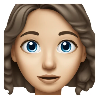 white freackles skin of a brunett blue eyed girl using skin care products  sticker