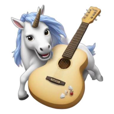 Licorne qui joue de la guitare sticker