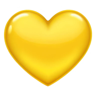 yellow heart with a radiant gold outline sticker