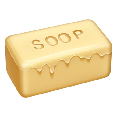 Bar of soap with bite marks. sticker