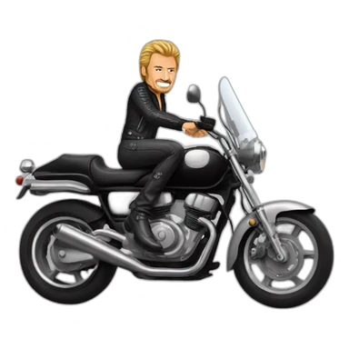 johnny hallyday moto sticker