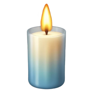 Candle in a powder-colored glass sticker