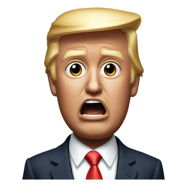 photorealistic shocked Donald Trump  sticker