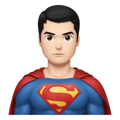 black haired superman sticker