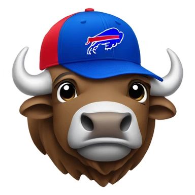  Buffalo wearing bills hat sticker