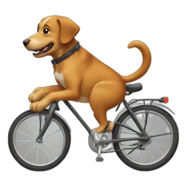Dog on bike sticker