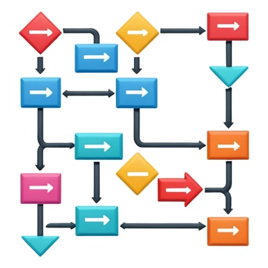 A simple modern flowchart sticker