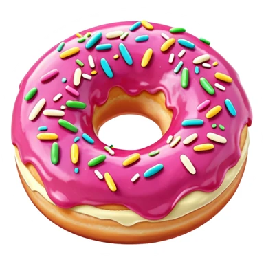 Pink cream donut sticker