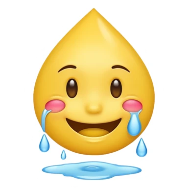Smile emoji with little tears sticker