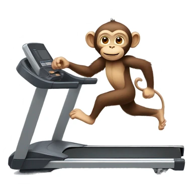 monkey on treadmill  sticker