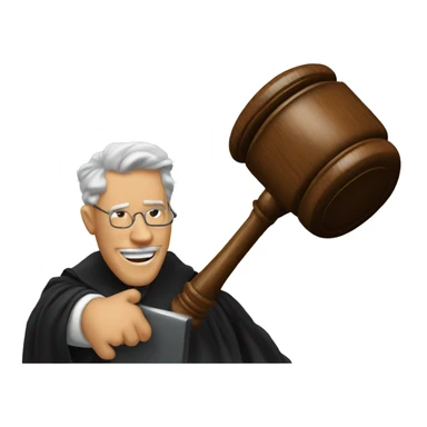 A JUDGE HOLDING A GAVEL sticker