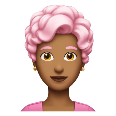 Queen with pink short hair  sticker