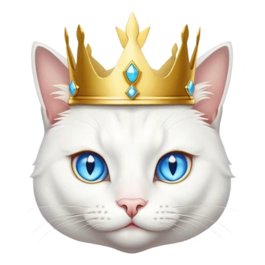 Cat insane with crown sticker