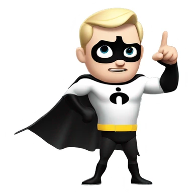 Mr incredible showing pointing a finger sticker