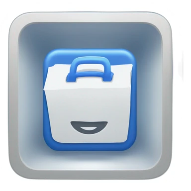 Simply the text "dit autrement" in uppercase, written in white capital letters inside a blue box sticker