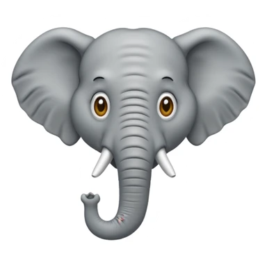 generate a confused elephant who is also in a state of panic sticker