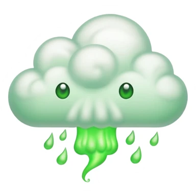 a green fart gas sticker