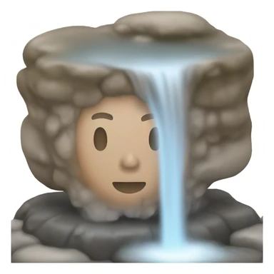 Man sitting on a geyser sticker