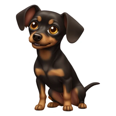 spooky brown chiweenie sticker